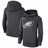 Women Philadelphia Eagles Anthracite Nike Crucial Catch Performance Hoodie